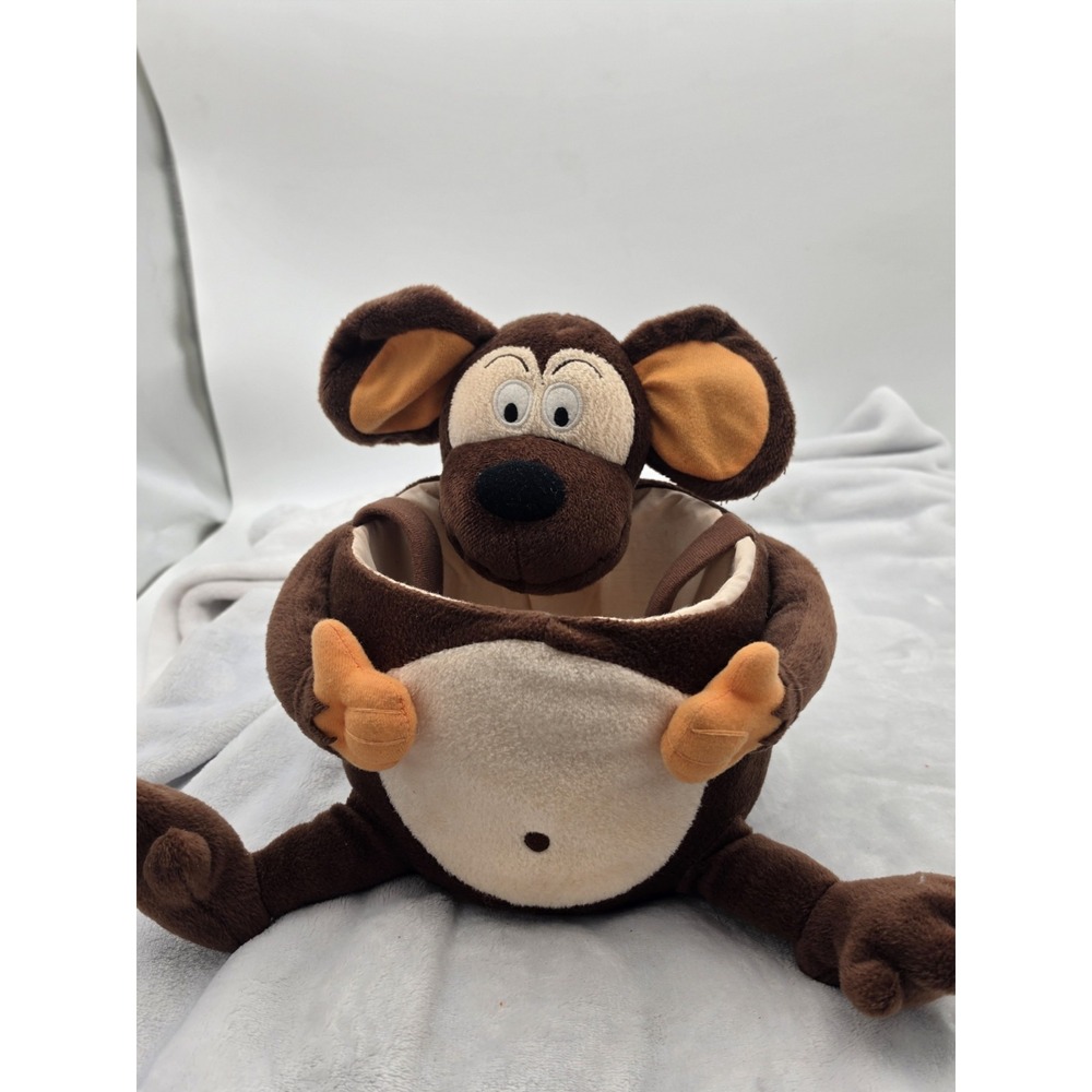 Stuffed Monkey Candy Catch-all Bucket Bag Handle